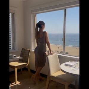 Marciano Taupe Sleeveless Dress